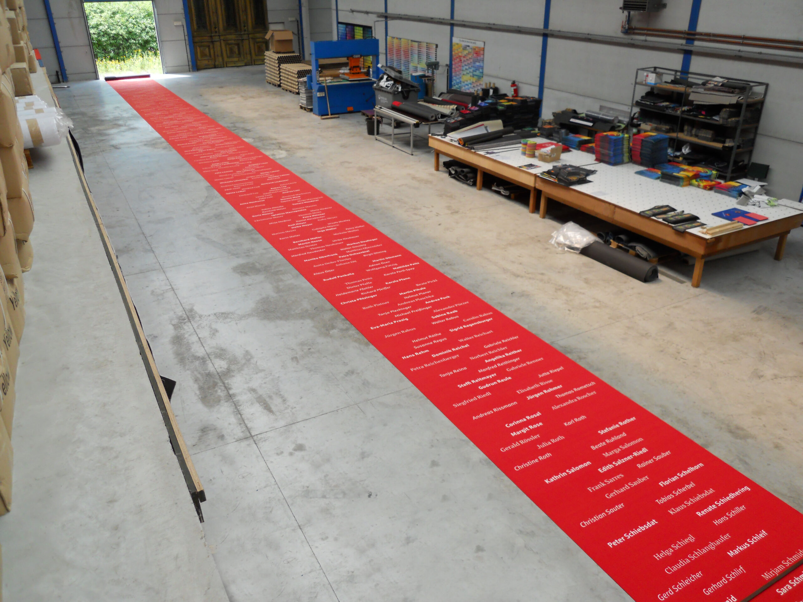 Individuell bedruckter Eventteppich für Promotion-Aktionen am POS